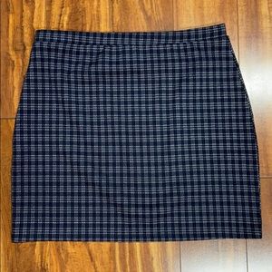 Navy Blue Plaid Skirt Forever 21 Large